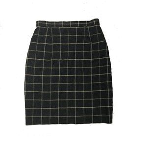 Vintage Anne Klein Dress Skirt Suit Plaid Flannel